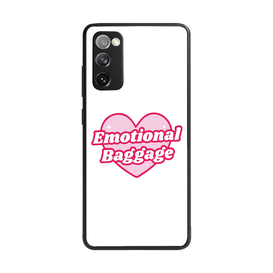 Emotional Baggage back phone cover | glass case for samsung galaxy s20 fe