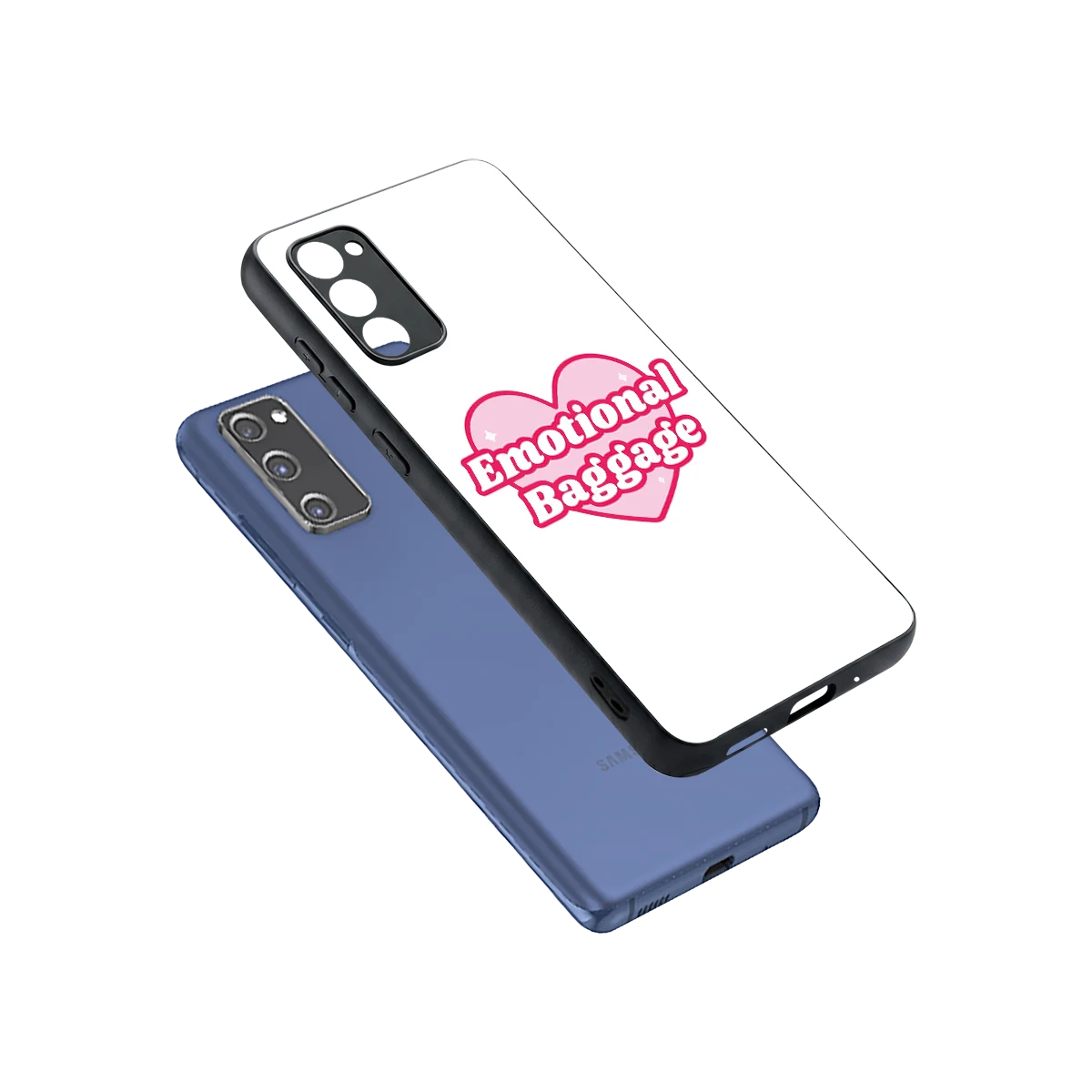 Emotional Baggage sleek samsung galaxy s20 fe cover with tempered glass back and TPU edges