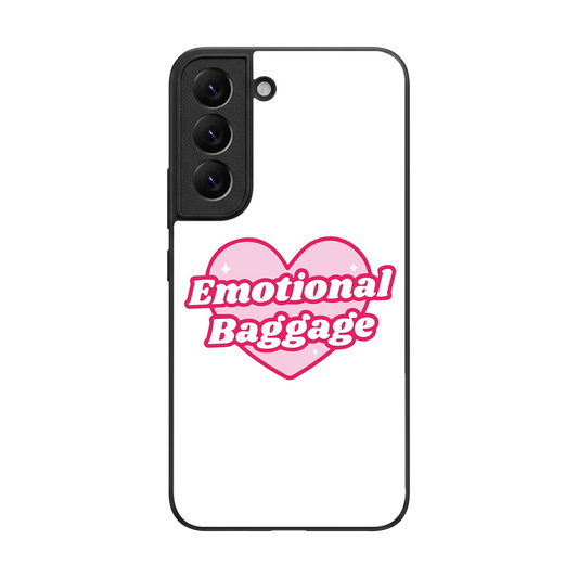 Emotional Baggage back phone cover | glass case for samsung galaxy s22