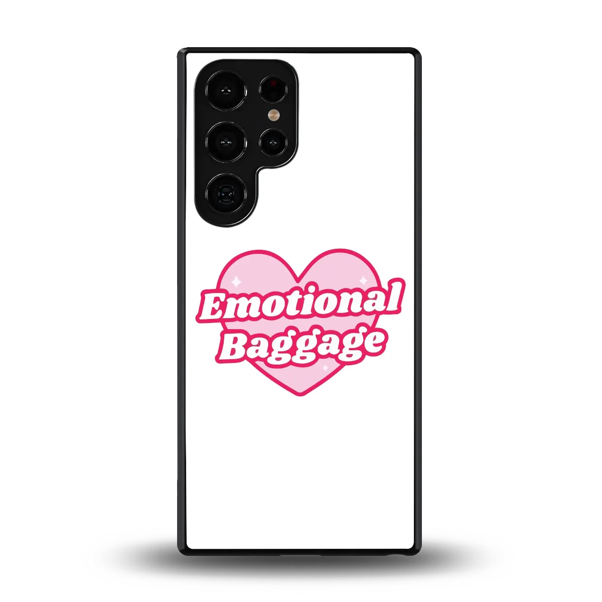 Emotional Baggage back phone cover | glass case for samsung galaxy s25 ultra