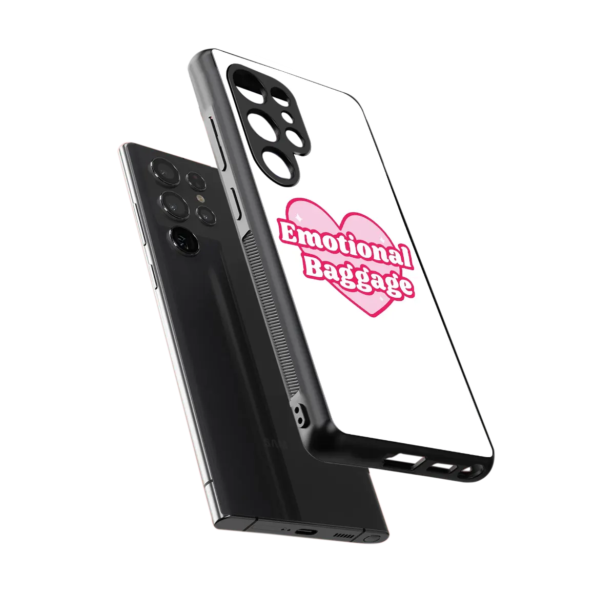 Emotional Baggage sleek samsung galaxy s25 ultra cover with tempered glass back and TPU edges