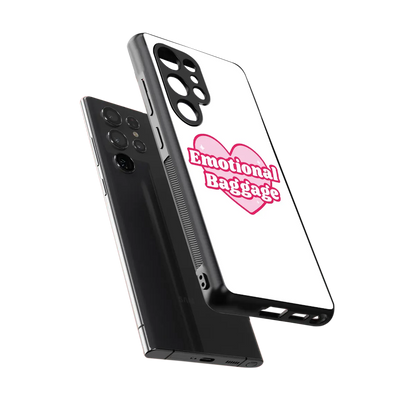 Emotional Baggage sleek samsung galaxy s25 ultra cover with tempered glass back and TPU edges
