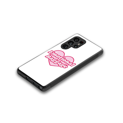 Emotional Baggage stylish phone case for samsung galaxy s25 ultra | glossy glass and slim fit
