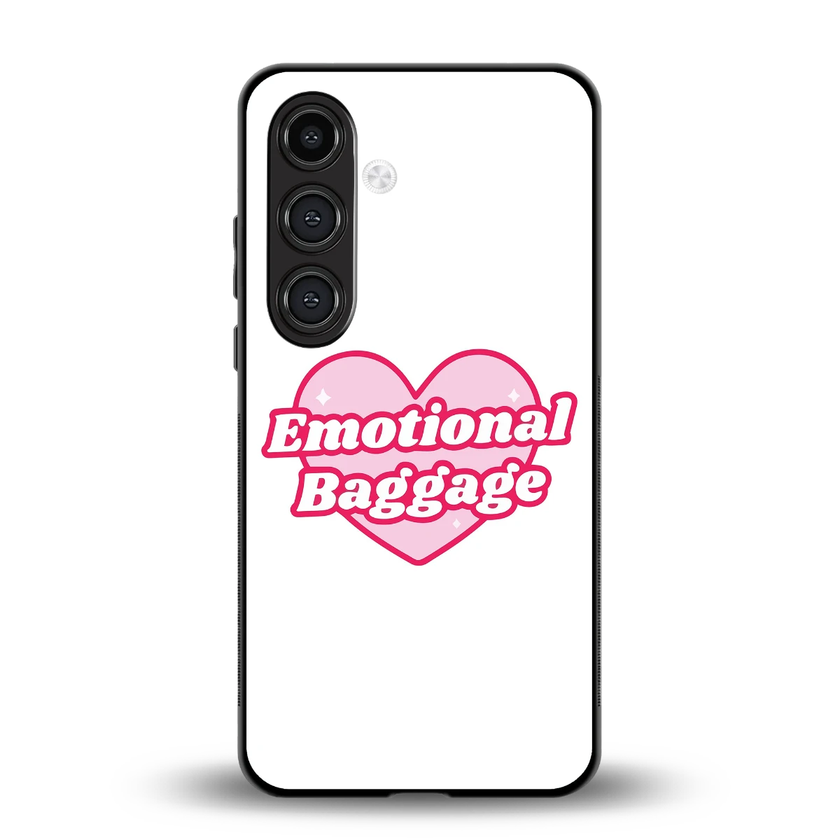 Emotional Baggage back phone cover | glass case for samsung galaxy s25