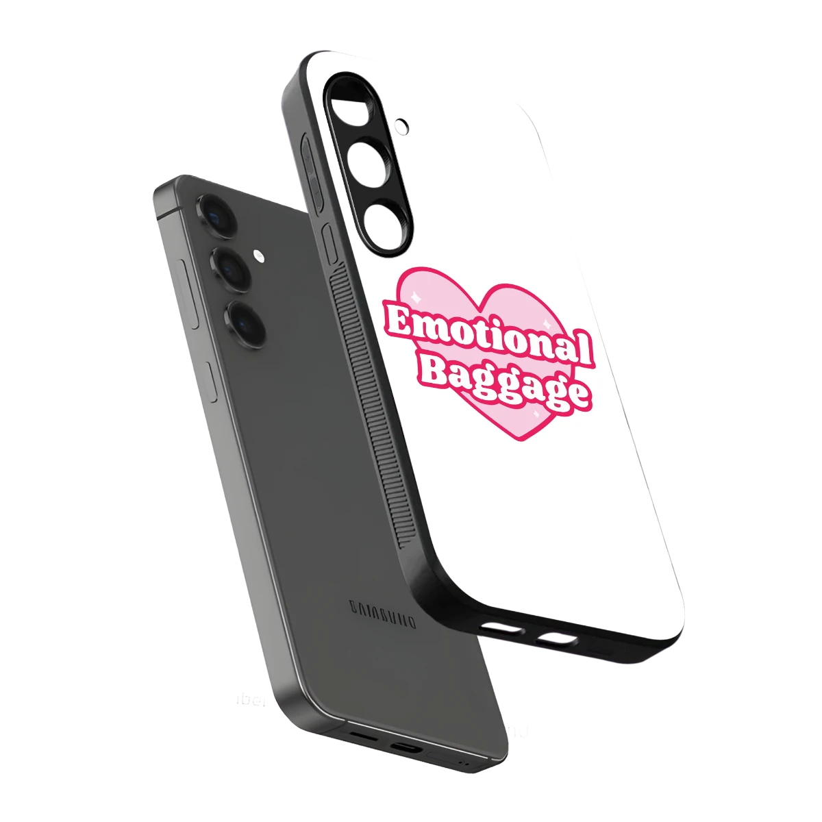 Emotional Baggage sleek samsung galaxy s25 cover with tempered glass back and TPU edges