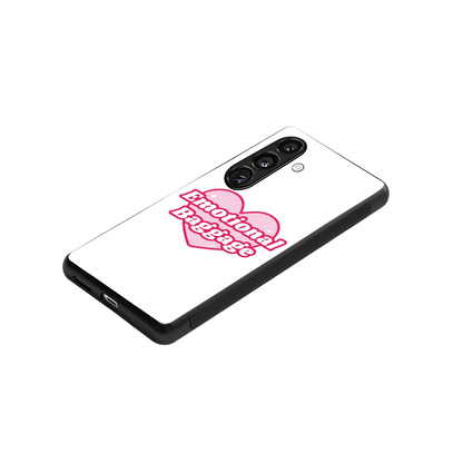 Emotional Baggage stylish phone case for samsung galaxy s24 | glossy glass and slim fit