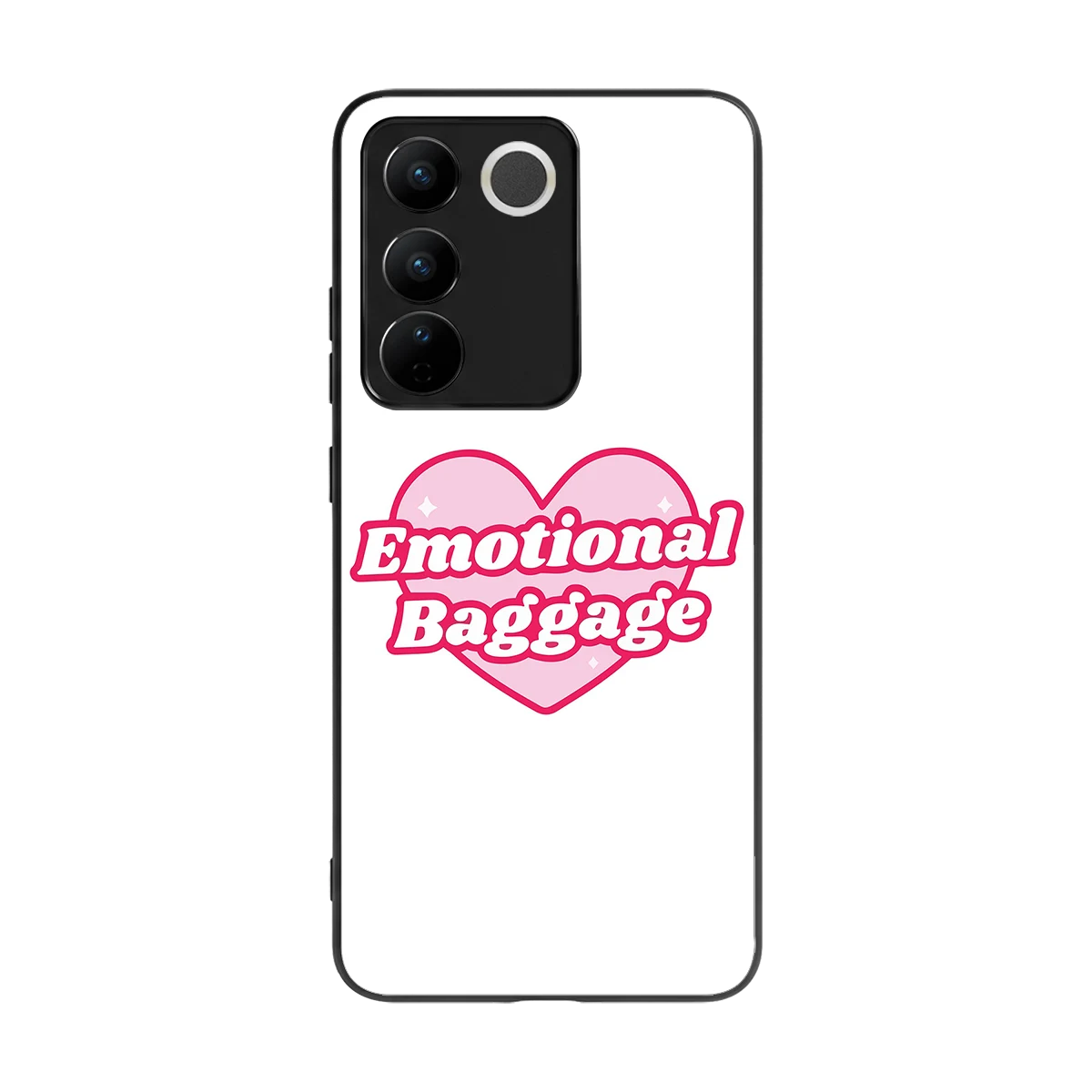 Emotional Baggage back phone cover | glass case for vivo v27 5g
