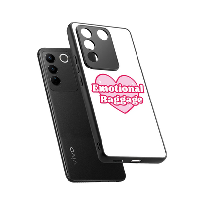 Emotional Baggage sleek vivo v27 5g cover with tempered glass back and TPU edges