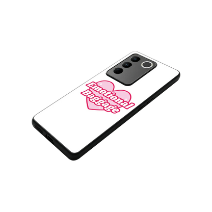 Emotional Baggage stylish phone case for vivo v27 5g | glossy glass and slim fit
