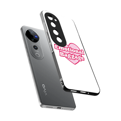 Emotional Baggage sleek vivo v40 pro cover with tempered glass back and TPU edges