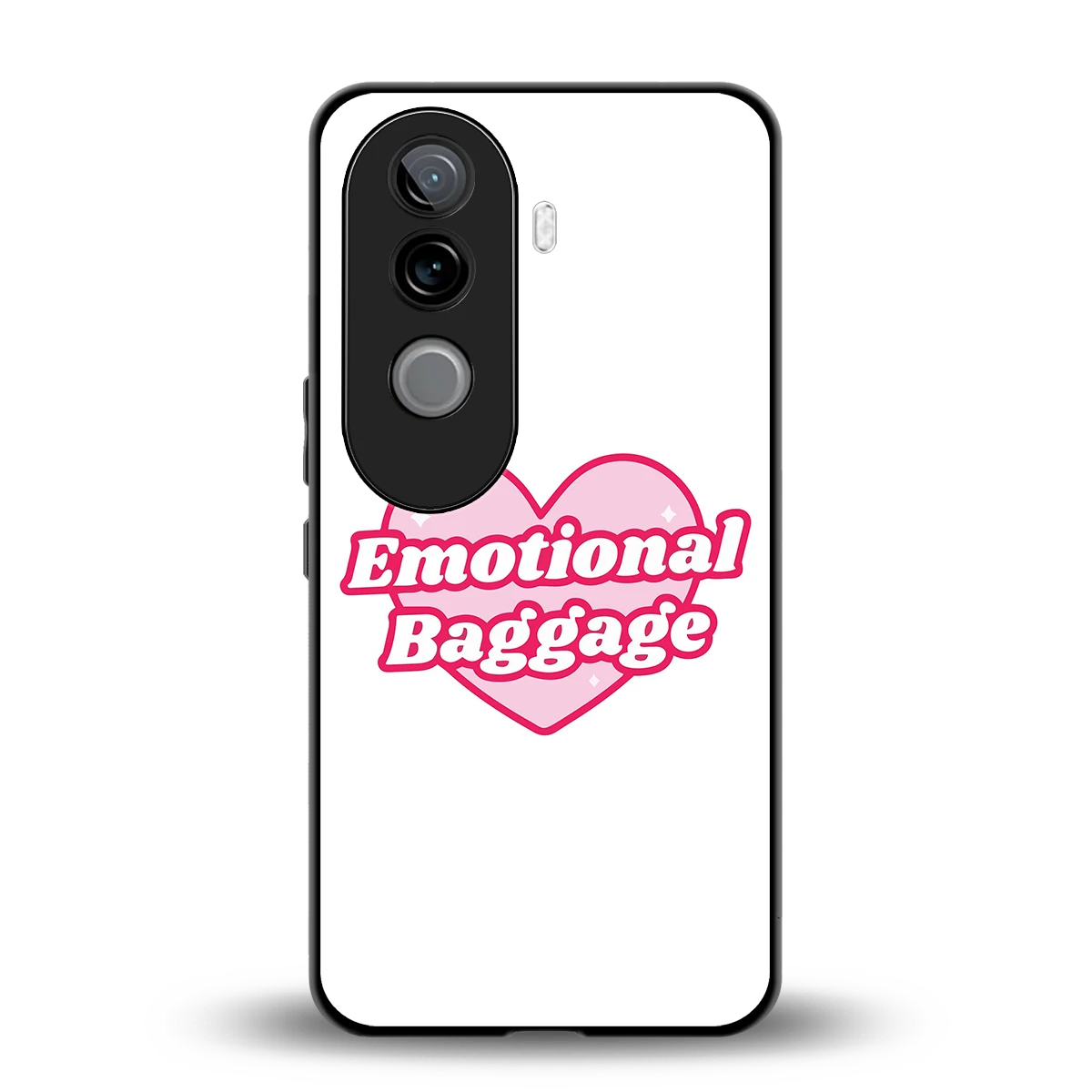 Emotional Baggage back phone cover | glass case for vivo v40e