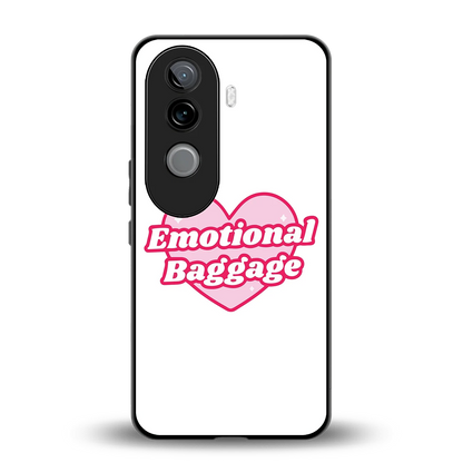 Emotional Baggage back phone cover | glass case for vivo v40e
