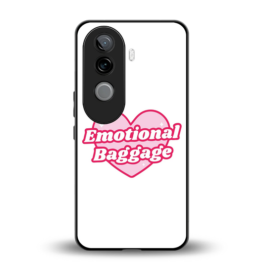 Emotional Baggage back phone cover | glass case for vivo v40e
