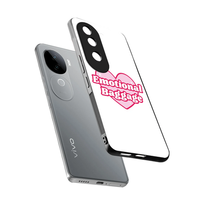 Emotional Baggage sleek vivo v40e cover with tempered glass back and TPU edges