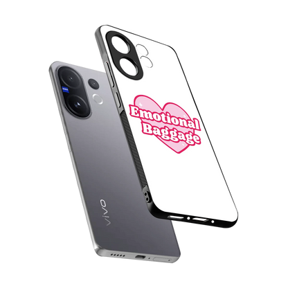 Emotional Baggage sleek vivo v60 cover with tempered glass back and TPU edges