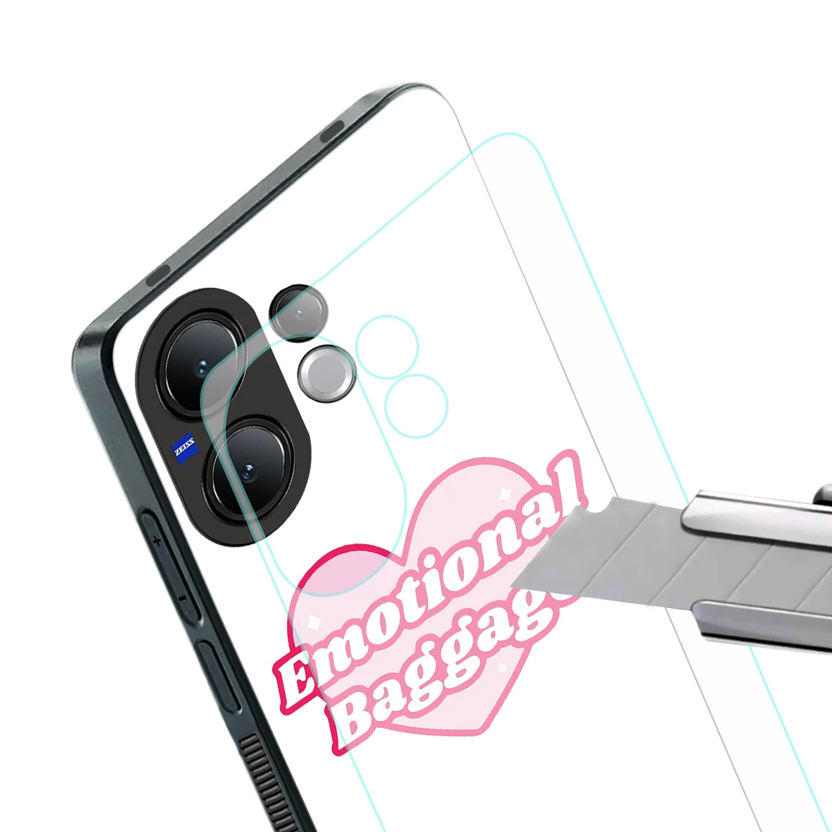 Emotional Baggage stylish phone case for vivo v60 | glossy glass and slim fit