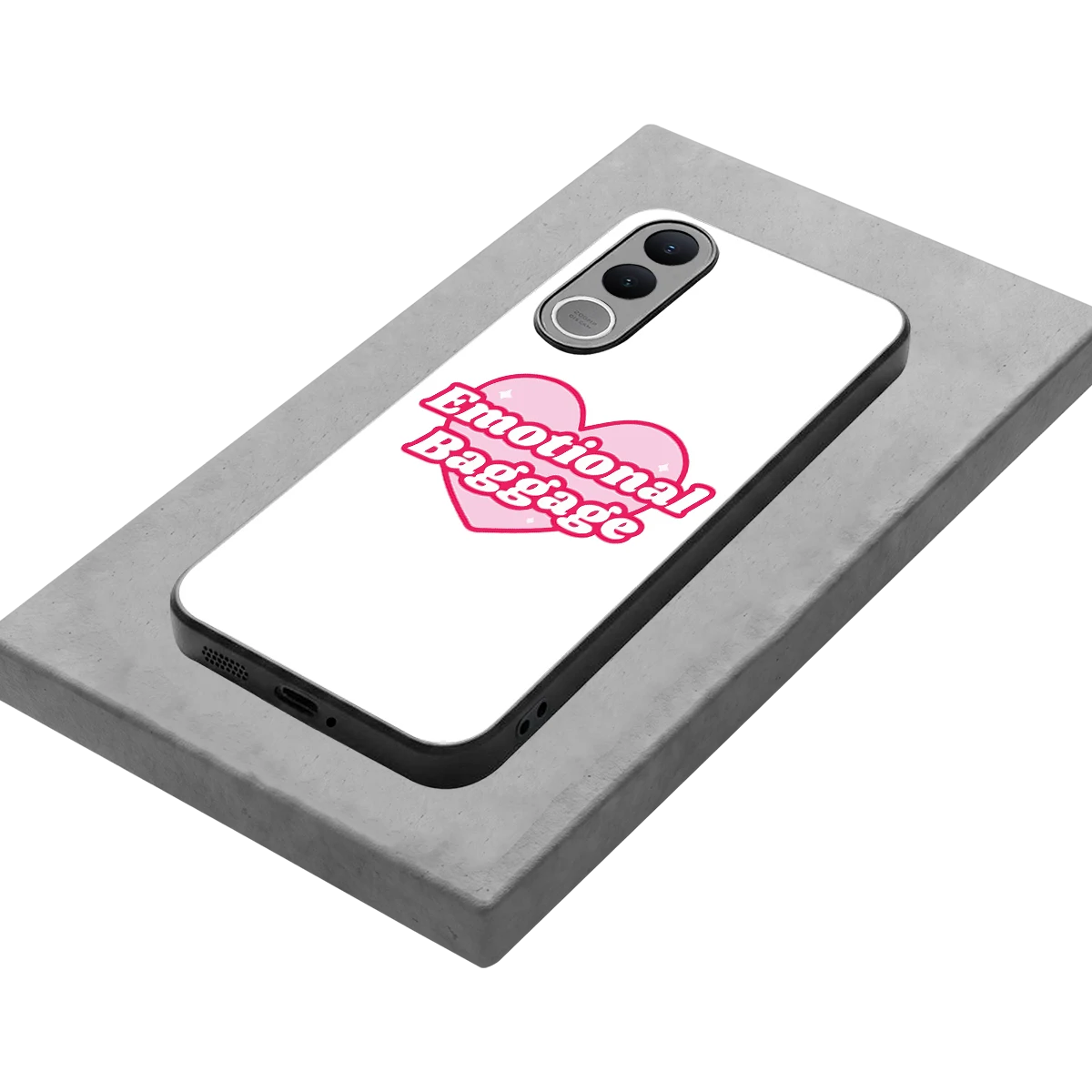 Emotional Baggage stylish phone case for vivo v70 fe | glossy glass and slim fit
