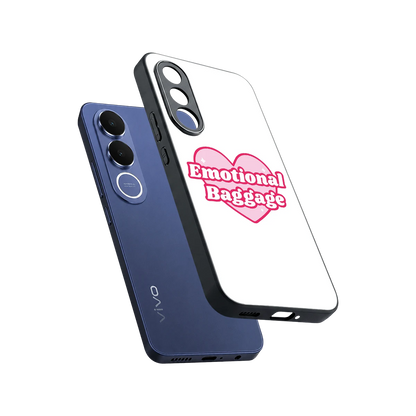 Emotional Baggage sleek vivo v70 fe cover with tempered glass back and TPU edges