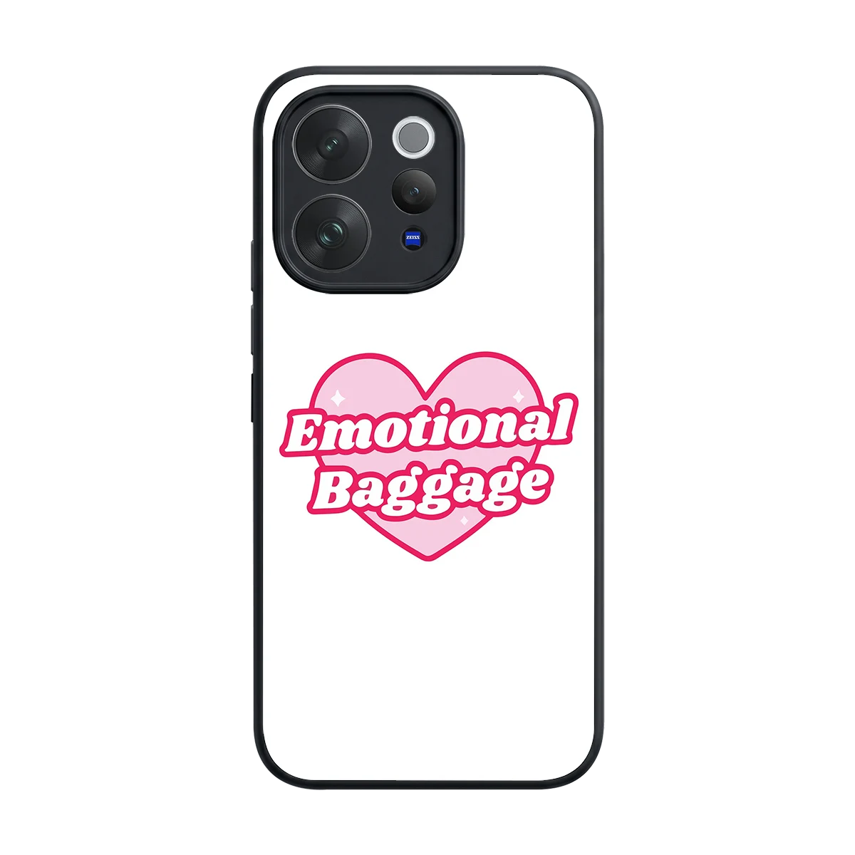 Emotional Baggage back phone cover | glass case for vivo v70 elite