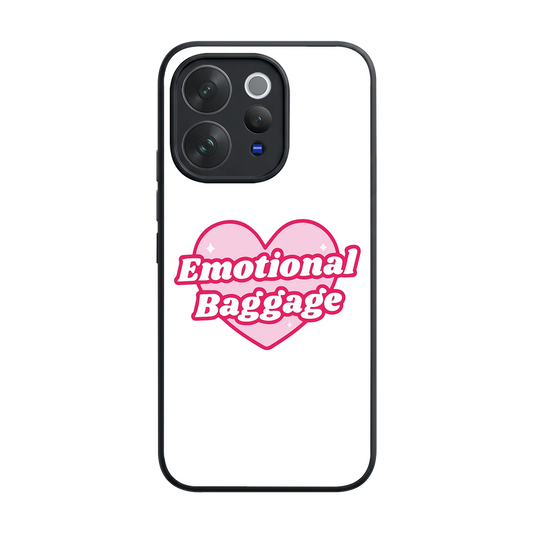 Emotional Baggage back phone cover | glass case for vivo v70 elite