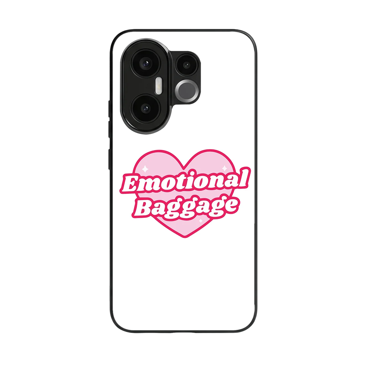 Emotional Baggage back phone cover | glass case for vivo x200 fe