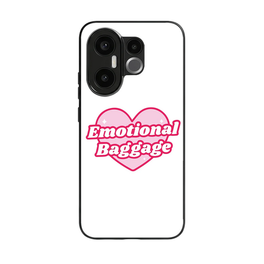 Emotional Baggage back phone cover | glass case for vivo x200 fe