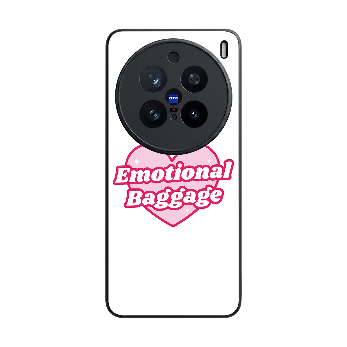 Emotional Baggage back phone cover | glass case for vivo x200 pro