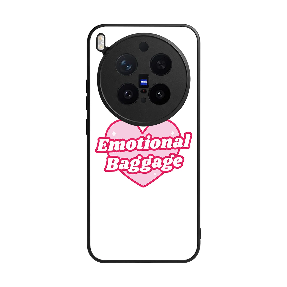 Emotional Baggage back phone cover | glass case for vivo x300 pro