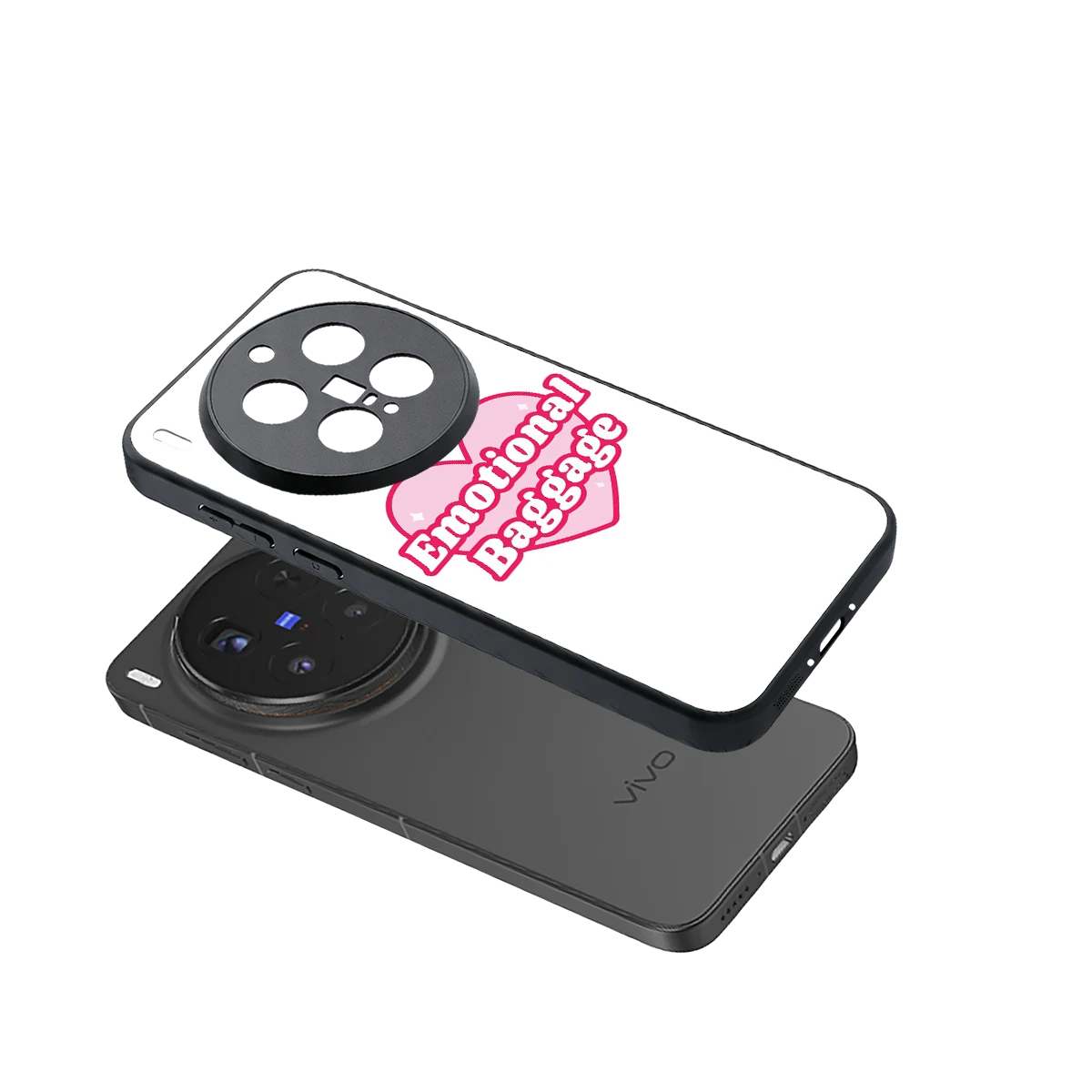 Emotional Baggage sleek vivo x300 pro cover with tempered glass back and TPU edges