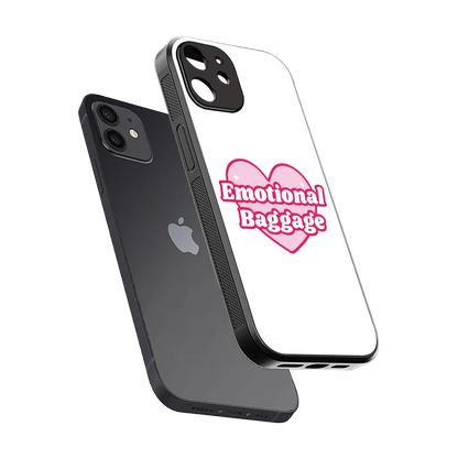 Emotional Baggage sleek iphone 12 cover with tempered glass back and TPU edges