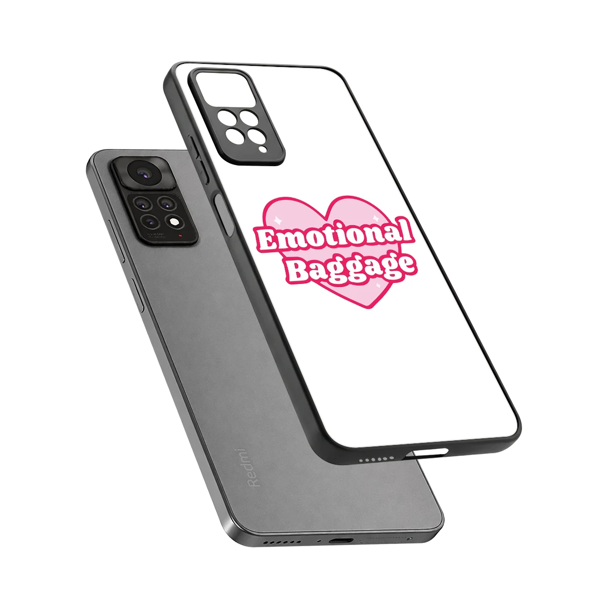 Emotional Baggage sleek redmi note 11 pro cover with tempered glass back and TPU edges