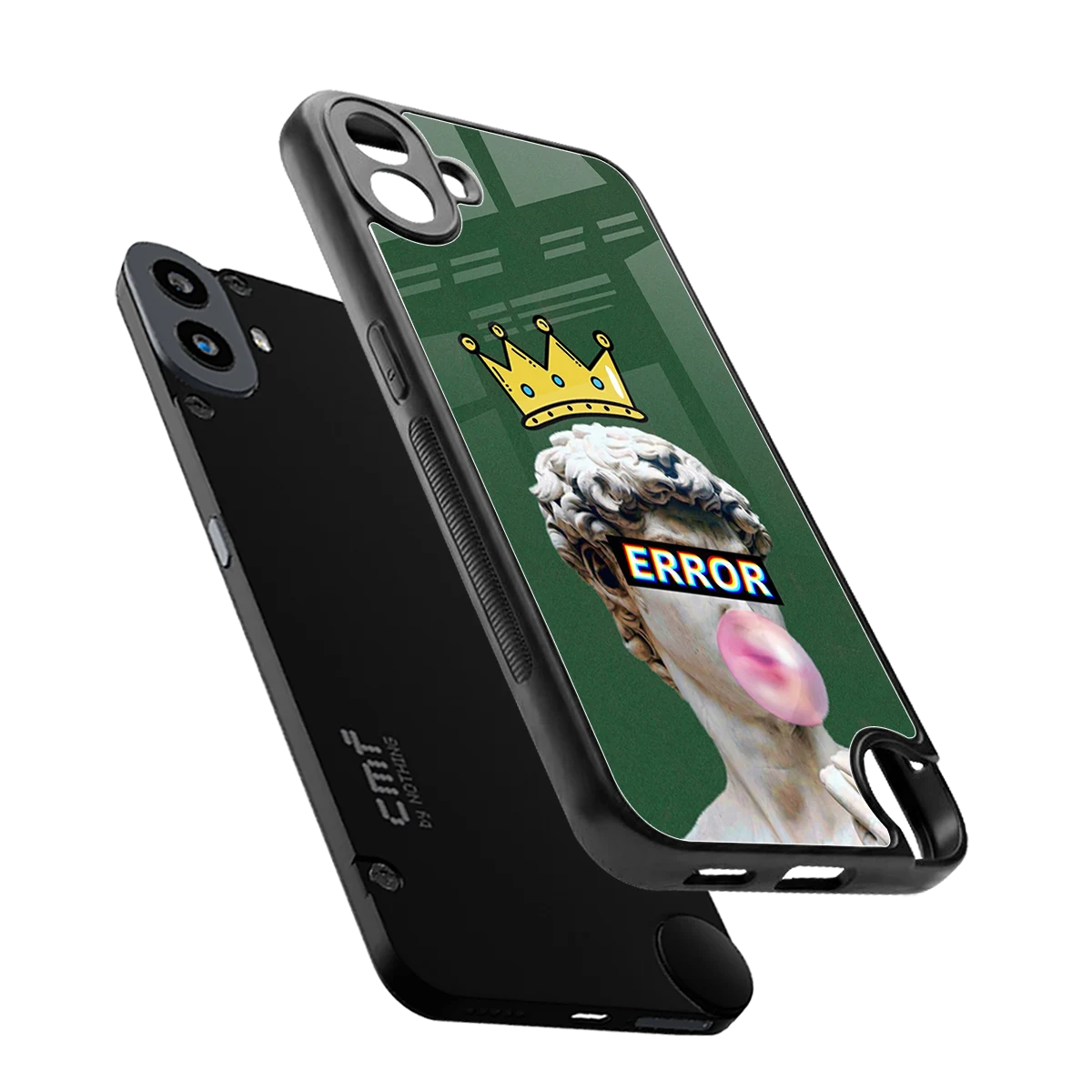 Error sleek cmf nothing phone 1 cover with tempered glass back and TPU edges