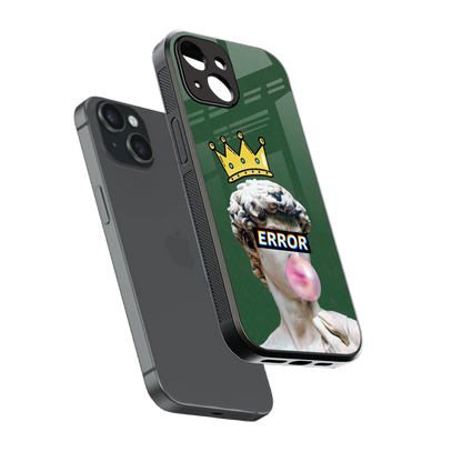 Error sleek iphone 15 cover with tempered glass back and TPU edges