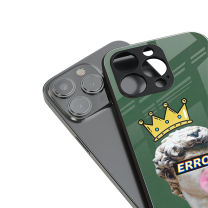 Error stylish phone case for iPhone 16 | glossy glass and slim fit