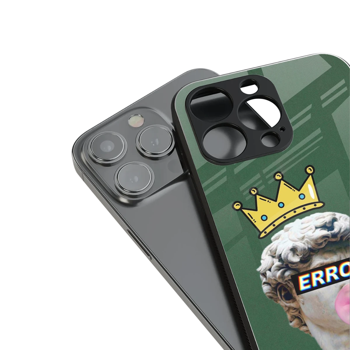 Error stylish phone case for iphone 15 pro | glossy glass and slim fit