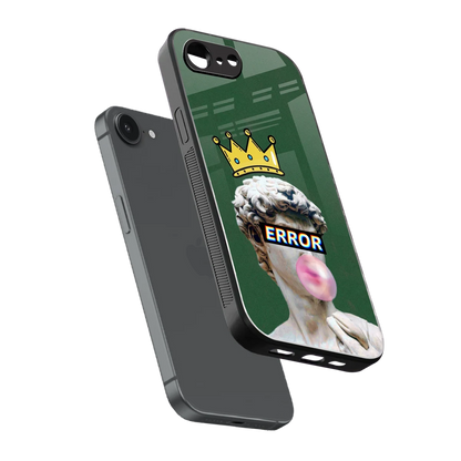 Error sleek iphone 17e cover with tempered glass back and TPU edges
