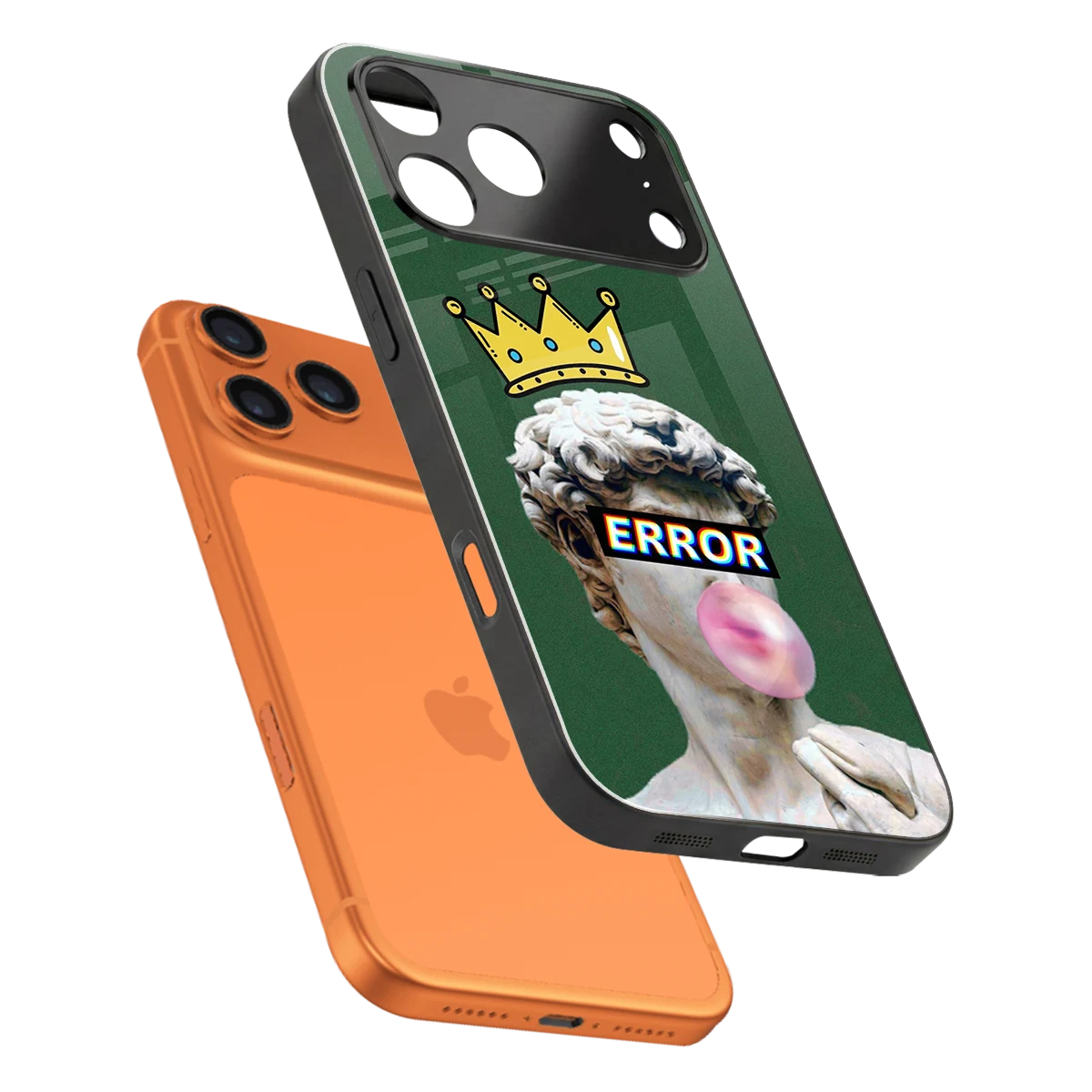Error sleek iphone 17 pro max cover with tempered glass back and TPU edges