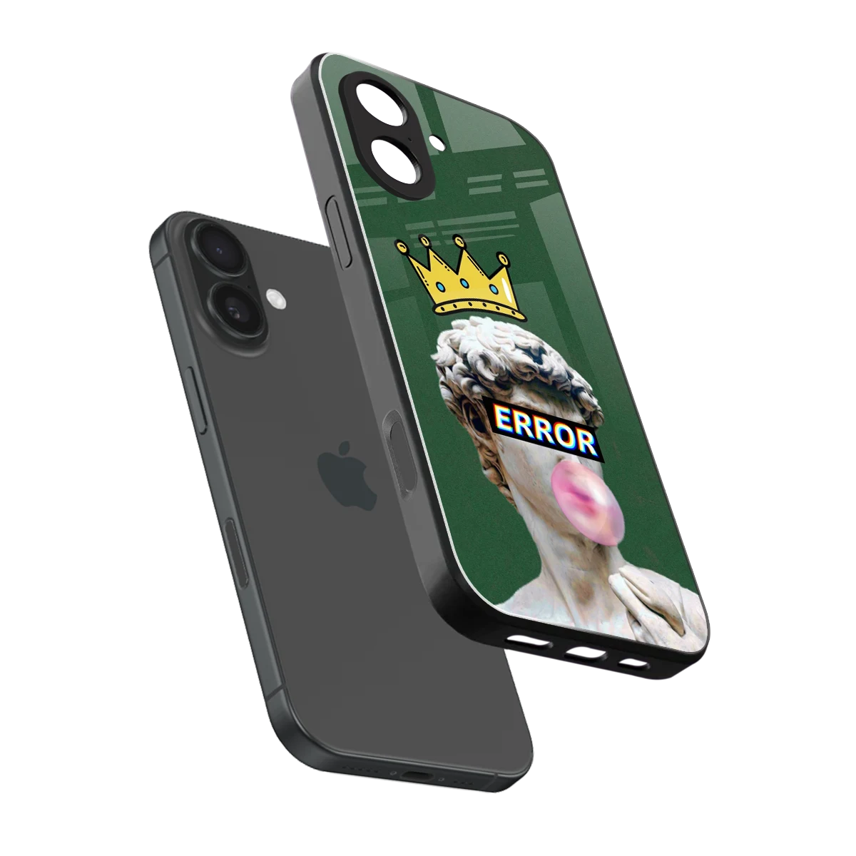 Error sleek iphone 17 cover with tempered glass back and TPU edges