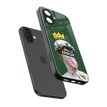 Error sleek iphone 17 cover with tempered glass back and TPU edges
