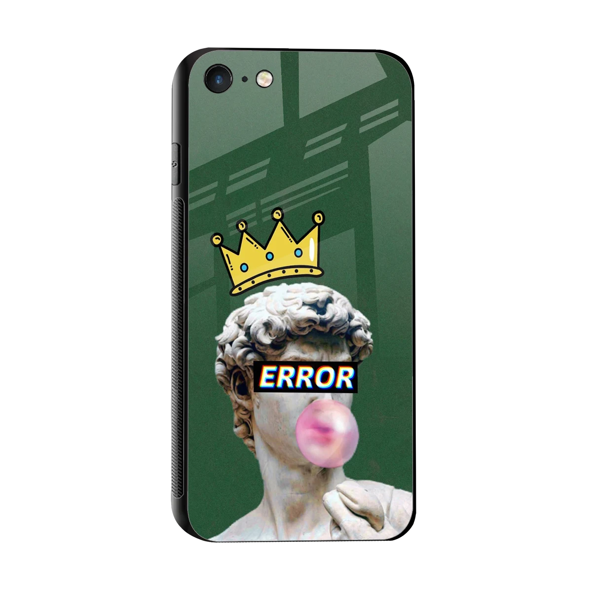 Error sleek iphone se 2020 cover with tempered glass back and TPU edges