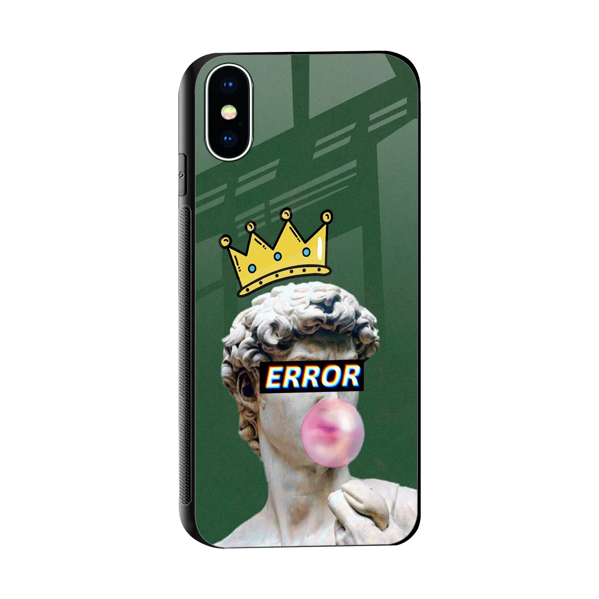 Error sleek iphone x cover with tempered glass back and TPU edges