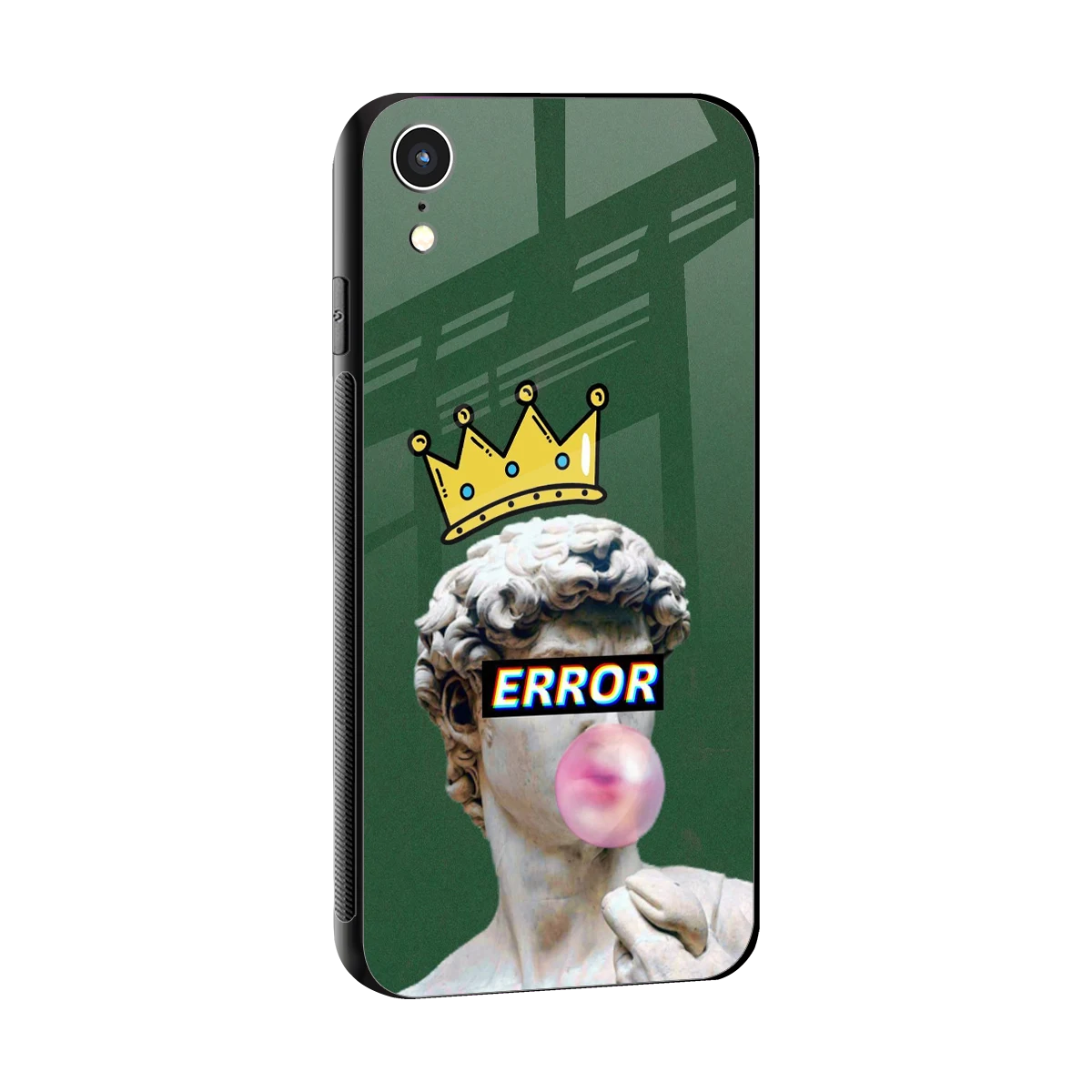 Error sleek iphone xr cover with tempered glass back and TPU edges