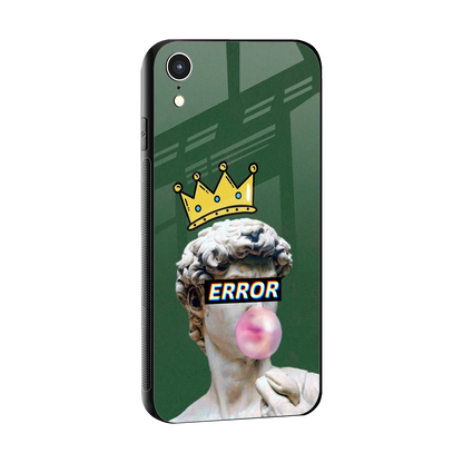 Error sleek iphone xr cover with tempered glass back and TPU edges