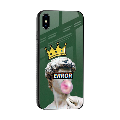 Error sleek iphone xs max cover with tempered glass back and TPU edges