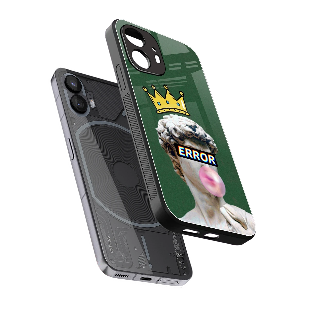 Error sleek nothing phone 2 cover with tempered glass back and TPU edges