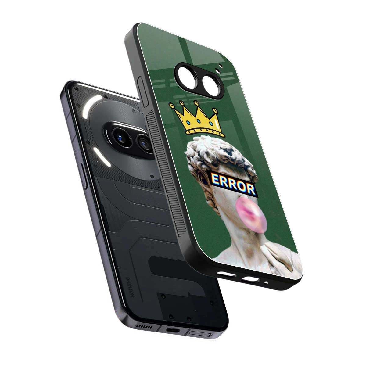 Error sleek nothing phone 2a cover with tempered glass back and TPU edges