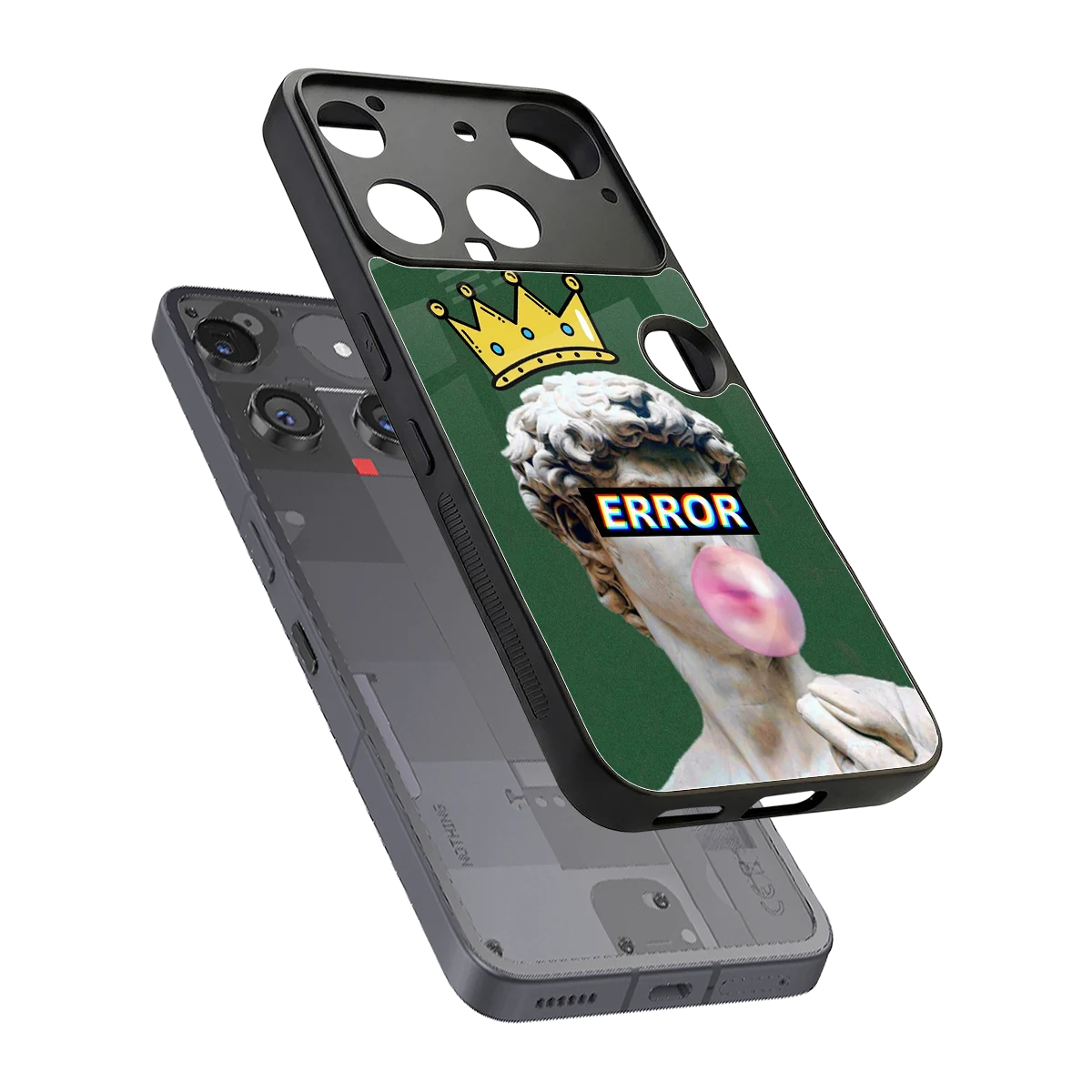 Error sleek nothing phone 3 cover with tempered glass back and TPU edges