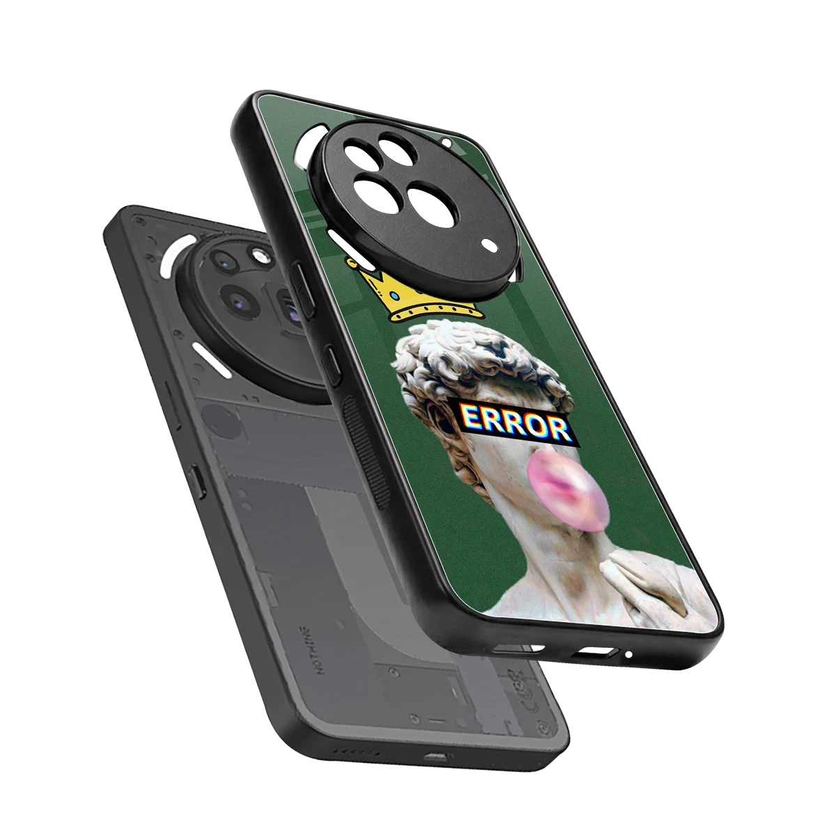 Error sleek nothing phone 3a pro cover with tempered glass back and TPU edges
