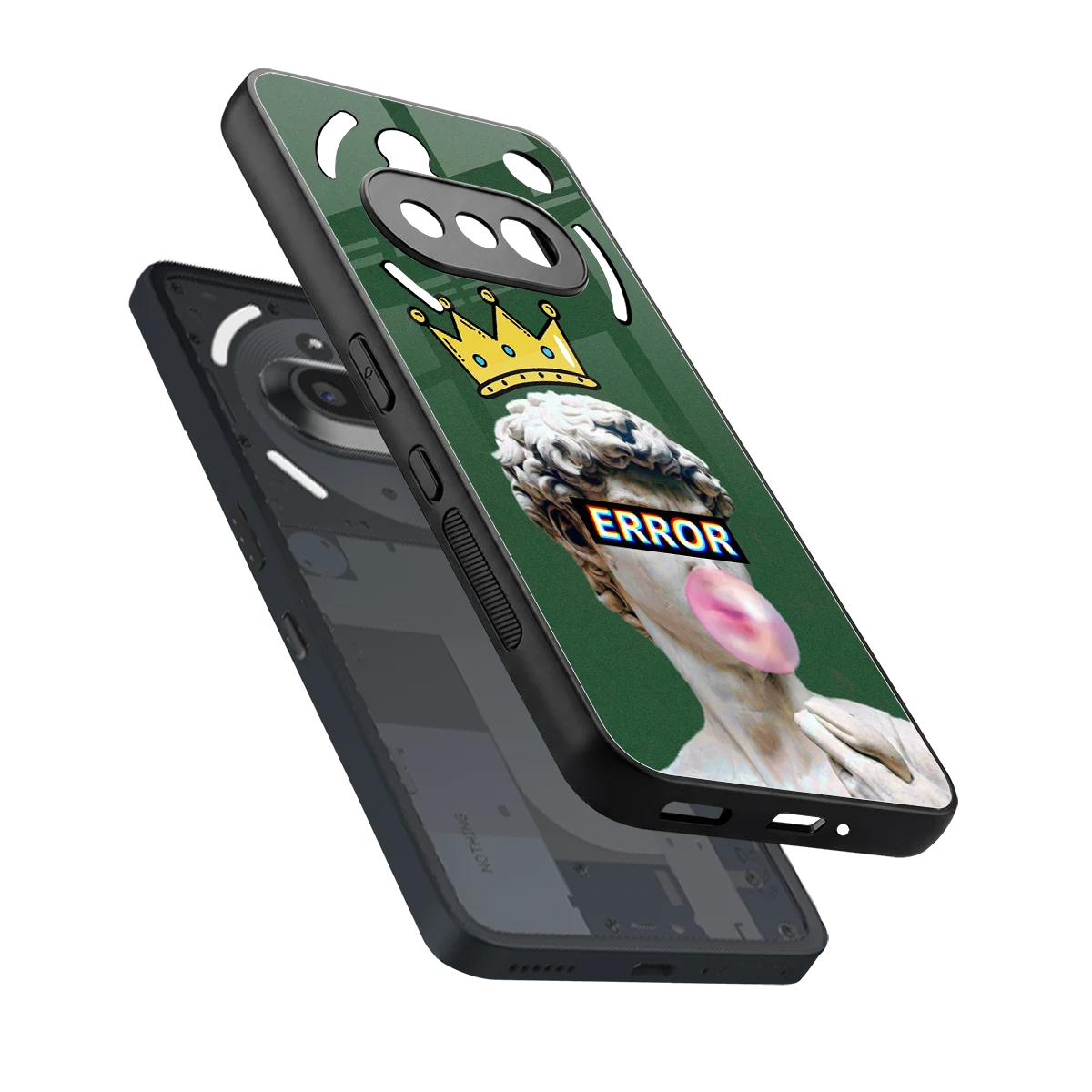 Error sleek nothing phone 3a cover with tempered glass back and TPU edges