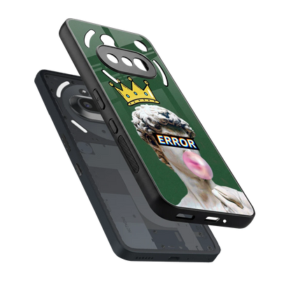 Error sleek nothing phone 3a cover with tempered glass back and TPU edges